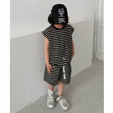 【aimoha-KIDS-】ボーダーTシャツセットアップ | aimoha kids | 詳細画像6