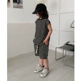 【aimoha-KIDS-】ボーダーTシャツセットアップ | aimoha kids | 詳細画像7