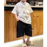 ホワイト | 【aimoha-KIDS-】キッズ カジュアルベーシック半袖シャツ | aimoha kids