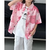 ピンク | 【aimoha-KIDS-】キッズ タイダイ半袖シャツ | aimoha kids