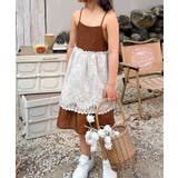 チョコ | 【aimoha-KIDS-】キッズ かぎ針編みキャミワンピ+バブーシュカセット | aimoha kids