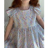 【aimoha-KIDS-】肩フリル総柄ワンピース | aimoha kids | 詳細画像5