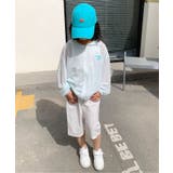 【aimoha-KIDS-】薄手ボーダージップアップパーカー | aimoha kids | 詳細画像1 