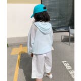 【aimoha-KIDS-】薄手ボーダージップアップパーカー | aimoha kids | 詳細画像3 