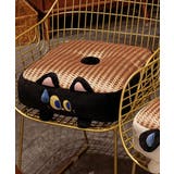 ブラック | 動物モチーフリバーシブル座布団 | aimoha