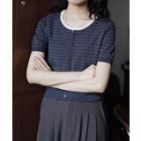 配色ラインショートスリーブニットカーディガン 半袖 | aimoha | 詳細画像35