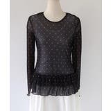 ドットチュールプリーツシアートップス | aimoha  | 詳細画像25 