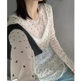 ドットチュールプリーツシアートップス | aimoha  | 詳細画像12 