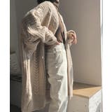 オシャレ厚手ロングゆったりニットカーディガン 韓国ファッション ワンピース | aimoha  | 詳細画像3 