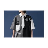 HOOK アシメトリー切り替えデザイン ネクタイ付き半袖poloシャツ | HOOK | 詳細画像13