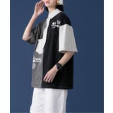 HOOK アシメトリー切り替えデザイン ネクタイ付き半袖poloシャツ | HOOK | 詳細画像6