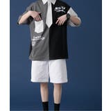 HOOK アシメトリー切り替えデザイン ネクタイ付き半袖poloシャツ | HOOK | 詳細画像8
