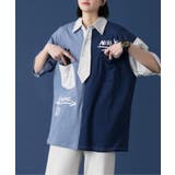 HOOK アシメトリー切り替えデザイン ネクタイ付き半袖poloシャツ | HOOK | 詳細画像10