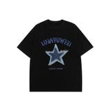 ブラック | HOOK Tシャツ アメカジパッチワーク半袖ビッグTEE | HOOK