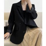 ブラック | 新作 韓国風無地テーラードジャケット 韓国ファッション | aimoha 