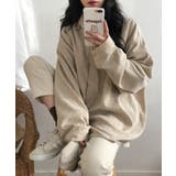 ベージュ | 新作 コーデュロイ シンプルオーバーシャツ | aimoha