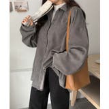 グレー | 新作 コーデュロイ シンプルオーバーシャツ | aimoha