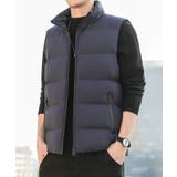 カジュアルダウンベスト 防寒対策 暖かいスタンドカラー | aimoha men | 詳細画像9 