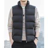 カジュアルダウンベスト 防寒対策 暖かいスタンドカラー | aimoha men | 詳細画像10 