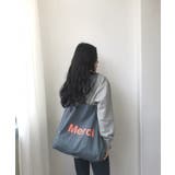 内ポケット付き韓国風ロゴトート トートバッグ | aimoha | 詳細画像5