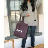 内ポケット付き韓国風ロゴトート トートバッグ | aimoha | 詳細画像9