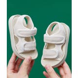 ベージュ | 【aimoha-KIDS-】【定番】ベルクロストラップスポーツサンダル | aimoha kids