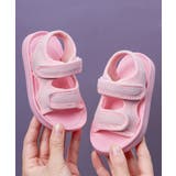 ピンク | 【aimoha-KIDS-】【定番】ベルクロストラップスポーツサンダル | aimoha kids