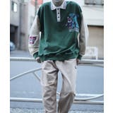 スウェット HOOK アメカジキャラクター刺繍袖切り替えポロスウェット | HOOK | 詳細画像32