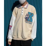 スウェット HOOK アメカジキャラクター刺繍袖切り替えポロスウェット | HOOK | 詳細画像40