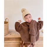 ブラウン | 韓国子供服 暖かいボアジャケット+マフラーセット キッズ | aimoha kids