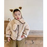韓国子供服 暖かいボアジャケット+マフラーセット キッズ | aimoha kids | 詳細画像3