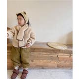 韓国子供服 暖かいボアジャケット+マフラーセット キッズ | aimoha kids | 詳細画像7
