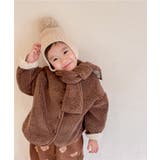 韓国子供服 暖かいボアジャケット+マフラーセット キッズ | aimoha kids | 詳細画像11