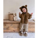 韓国子供服 クマ耳付き 暖かいフード付き中綿ジャケット | aimoha kids | 詳細画像2