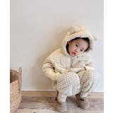韓国子供服 クマ耳付き 暖かいフード付き中綿ジャケット | aimoha kids | 詳細画像13