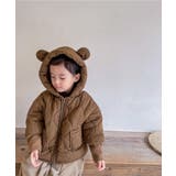 韓国子供服 クマ耳付き 暖かいフード付き中綿ジャケット | aimoha kids | 詳細画像21