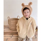 ベージュ | 韓国子供服 クマ刺繍暖かいボアジャケット キッズ | aimoha kids