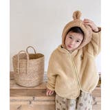 韓国子供服 クマ刺繍暖かいボアジャケット キッズ | aimoha kids | 詳細画像2