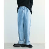 ライトブルー | ワイドデニムパンツ | aimoha men