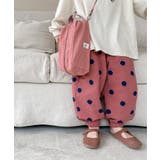 レッド | 韓国子供服 可愛いドット総柄裾絞りパンツ キッズ | aimoha kids