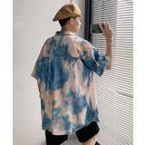 タイダイ柄半そで開襟シャツ Tシャツ 夏服 | aimoha men | 詳細画像2