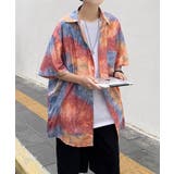 タイダイ柄半そで開襟シャツ Tシャツ 夏服 | aimoha men | 詳細画像4