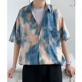 タイダイ柄半そで開襟シャツ Tシャツ 夏服 | aimoha men | 詳細画像6
