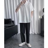 サラサラ立ち襟半袖シャツ オーバーサイズ Tシャツ | aimoha men | 詳細画像2