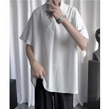 サラサラ立ち襟半袖シャツ オーバーサイズ Tシャツ | aimoha men | 詳細画像4