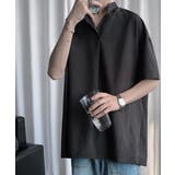 サラサラ立ち襟半袖シャツ オーバーサイズ Tシャツ | aimoha men | 詳細画像5