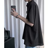 サラサラ立ち襟半袖シャツ オーバーサイズ Tシャツ | aimoha men | 詳細画像6