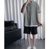 サラサラ立ち襟半袖シャツ オーバーサイズ Tシャツ | aimoha men | 詳細画像12