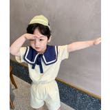 ベージュ(セットアップ) | かわいい 兄弟姉妹おそろい セーラーカラーセットアップ | aimoha kids