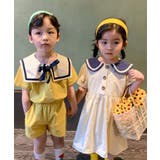 ベージュ(ワンピース) | かわいい 兄弟姉妹おそろい セーラーカラーセットアップ | aimoha kids